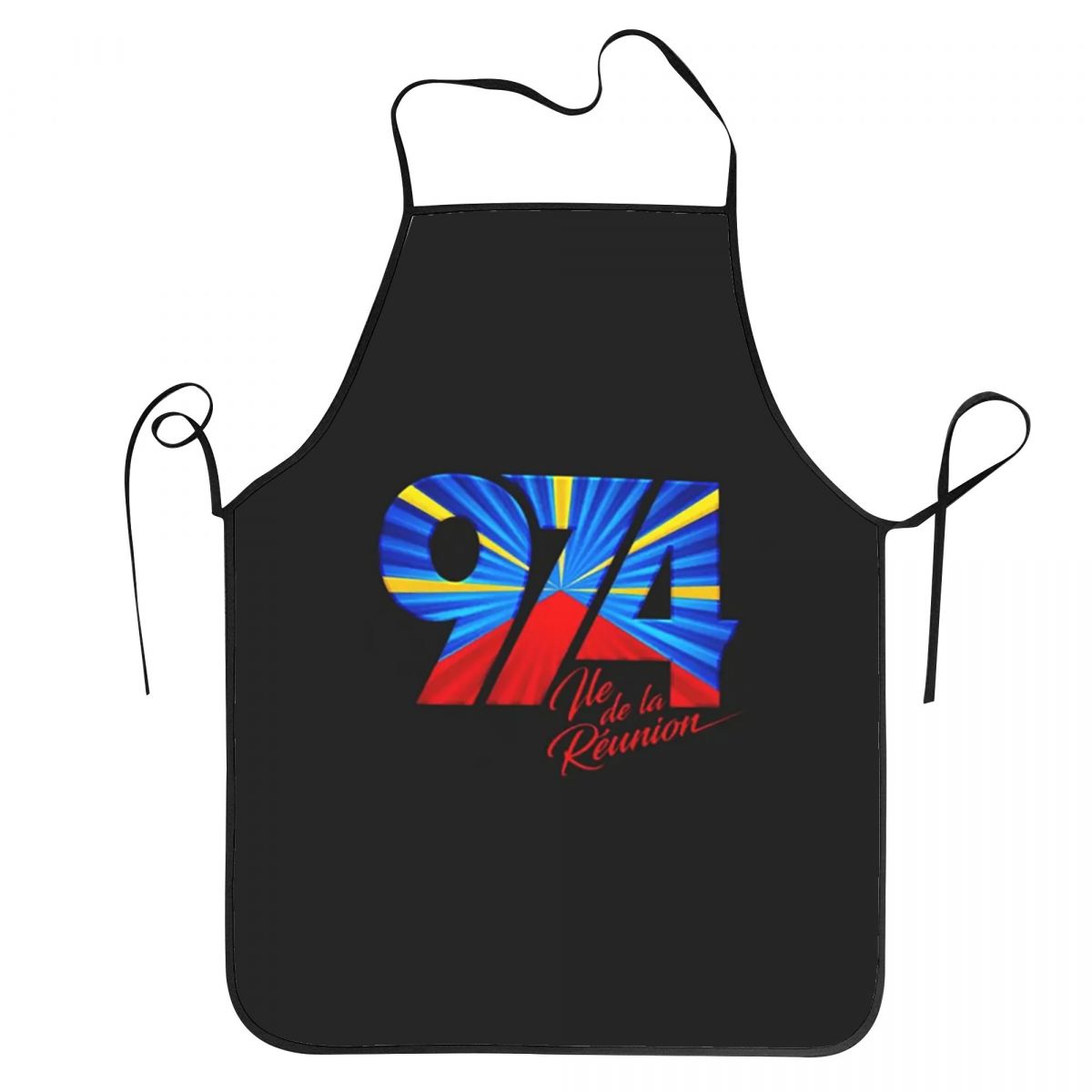 Kitchen Baking Island - Фартук с флагом Реюньона 974, без
