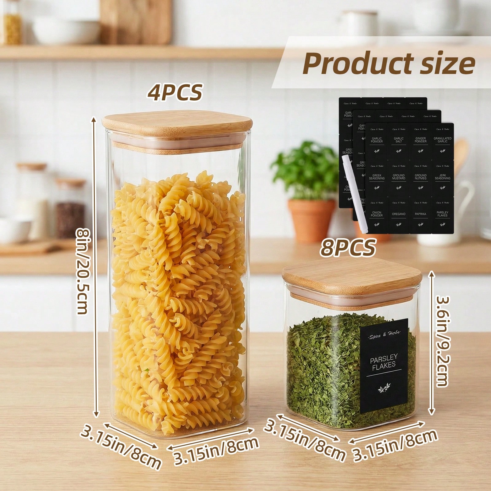 Tomnk 12 шт. стеклянных контей – обзор и цена Kitchen Baking Pantry